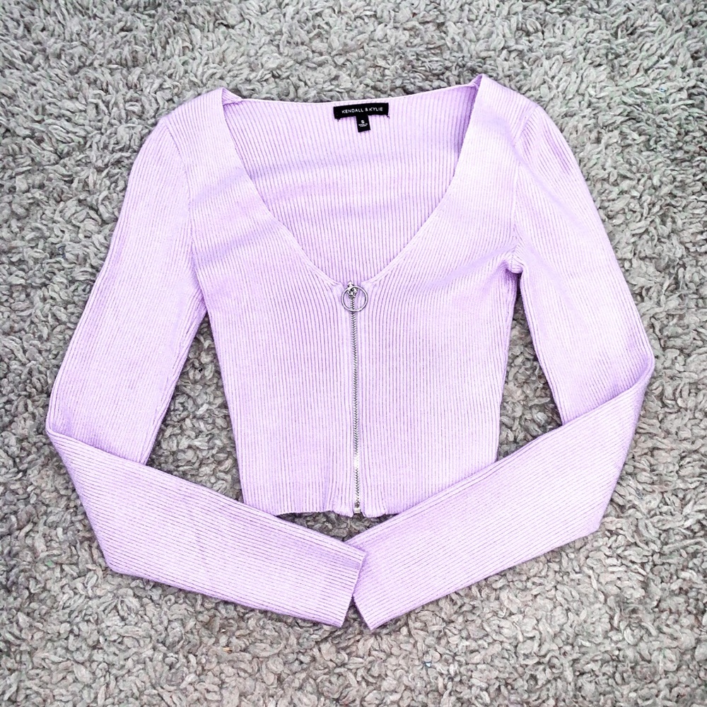 Kendall&Kylie- PacSun long sleeve crop zip up top